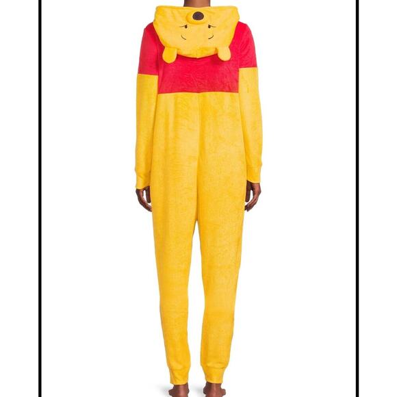 Disney Winnie the Pooh Women's Hooded Union Suit women's one piece PJ's costume - Picture 1 of 7